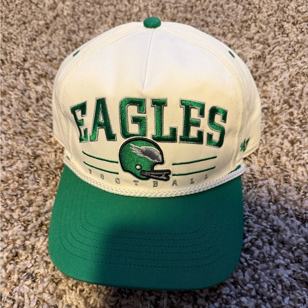 47 Brand Philadelphia Eagles White and Green Snapback Hat Abercrombie